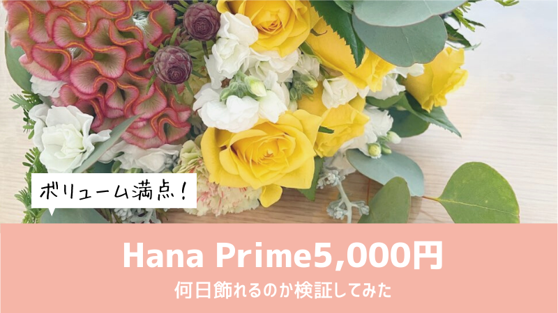 HanaPrime季節の花プラン5,000円の口コミ